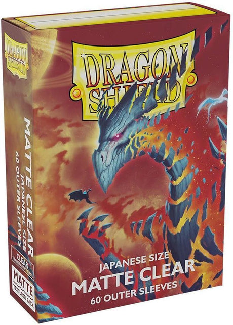 Dragon shield tcg sleeves matte outer - clear (japanese size) sleeves