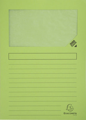 Exacompta 16x forever pak van 25 venstermappen 120g m2 - 22x31cm voor a4 - grasgroen - 50253e