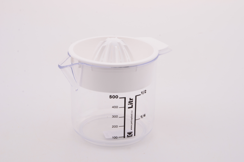 Citruspers met maatbeker 0.5l wit
