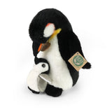 Pluche pinguïn met jong 22 cm eco-vriend | 2 stuks