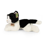 Pluche wit zwart kat 30 cm eco-vriendeli | 2 stuks