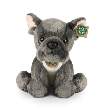 Pluche franse bulldog 26 cm eco-vriendel | 2 stuks