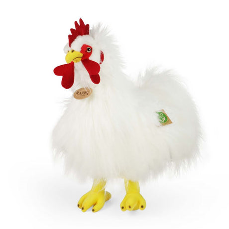 Pluche witte haan 33 cm eco-friendly | 2 stuks