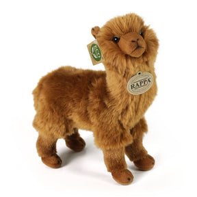 Pluche bruine alpaca 23 cm eco-vriende | 2 stuks