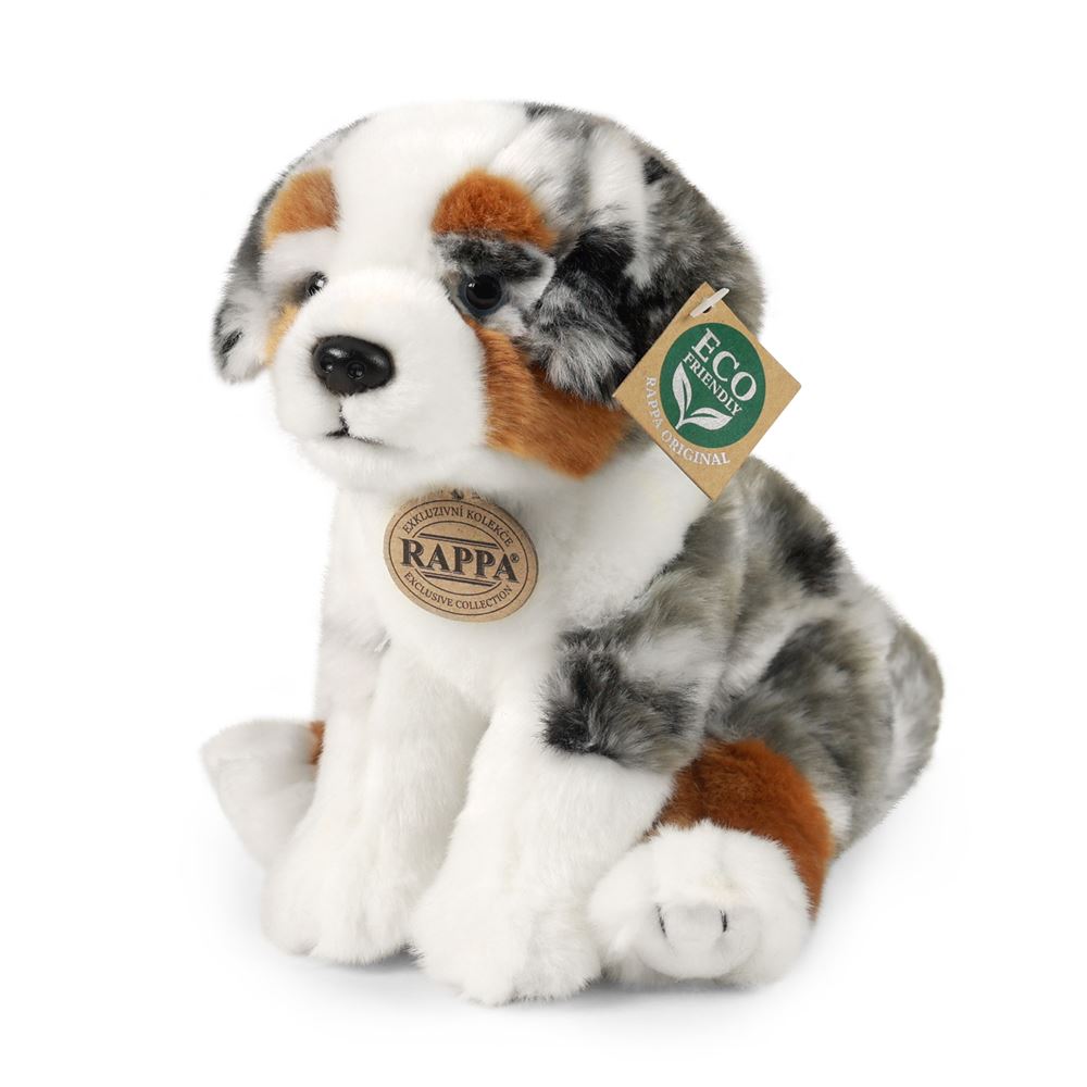 Pluche australian shepherd 23 cm eco-vri | 2 stuks