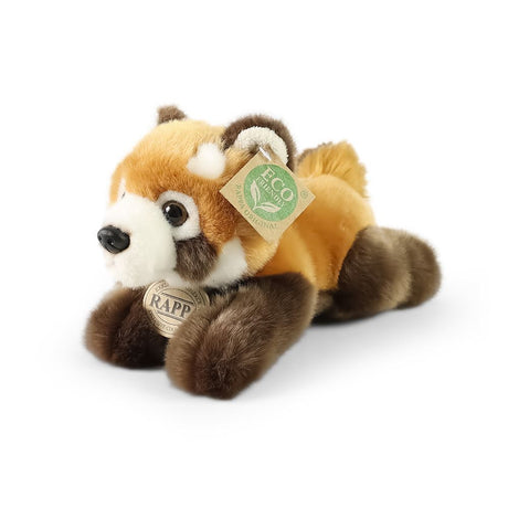 Pluche rode panda liggend 20 cm eco-vrie | 2 stuks