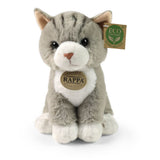 Pluche grijze kat 23 cm eco-friendly sof | 2 stuks
