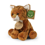 Pluche roestige kat 14 cm eco-friendly | 2 stuks