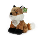 Rappa eco knuffel mini vos 19 cm - realistische knuffel van recyclede pet flessen - bruin, wit, zwart