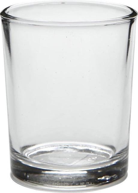 Creotime glazen waxinelicht 4,5x6,5 cm 12 stuks