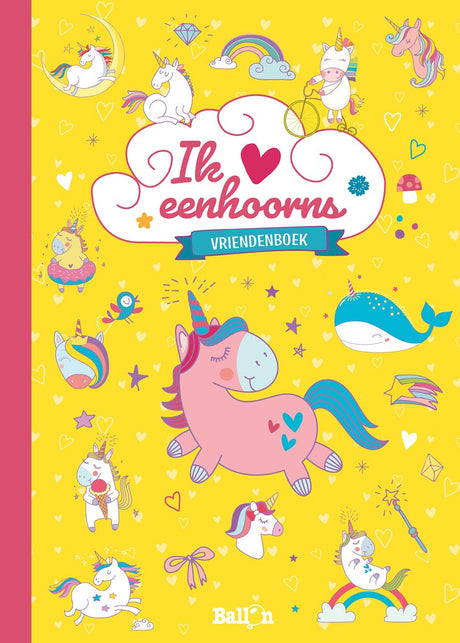Ballon media vriendenboek eenhoorns