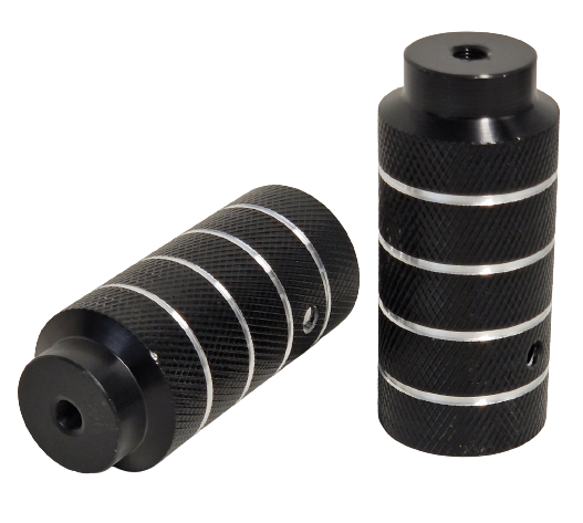 Ash Extender Pegs BMX freestyle 110 mm in acciaio nero 2 pezzi