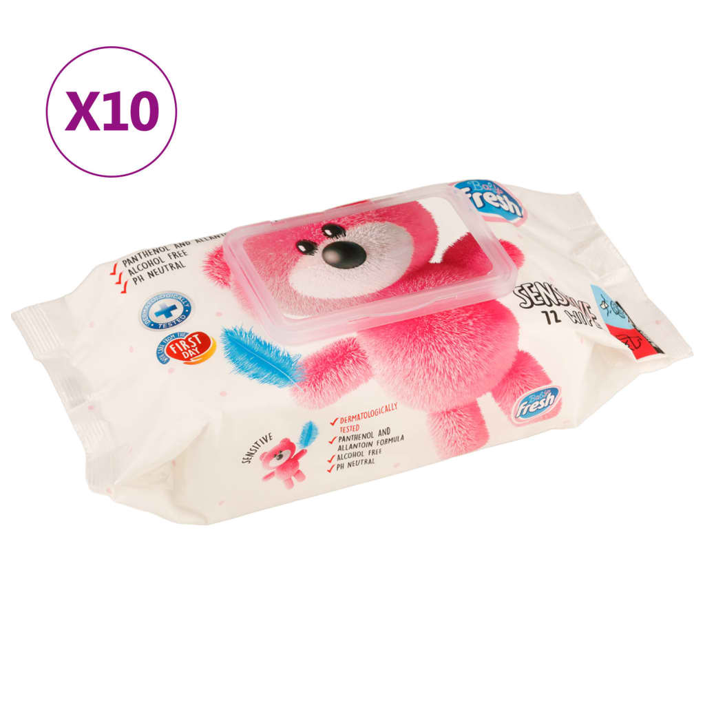 Vidaxl Baby Wipes 10 packs 720 lingettes