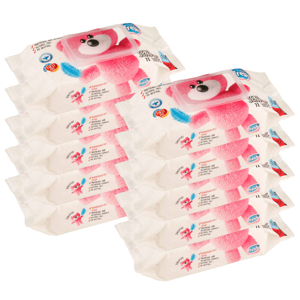 Vidaxl Baby Wipes 10 packs 720 lingettes