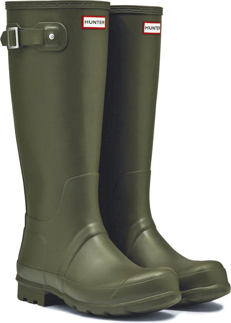 Hunter - regenlaarzen voor heren - original tall wellington - olijfgroen - maat 43eu 43