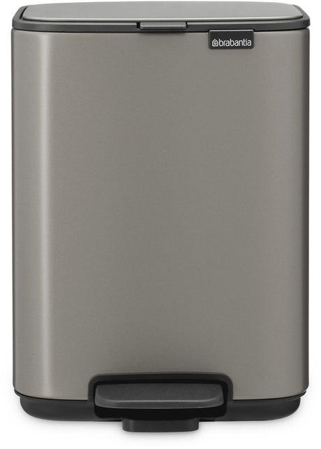 Brabantia bo pedaalemmer - 4 liter - badkamer - platinum