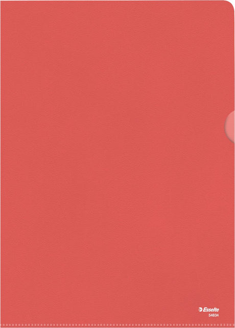 Esselte standaard zichtmap a4 - 0,11mm pp folie - 100 stuks - rood