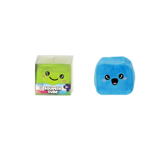 Amazing cool knijpkubus pluche neon assorti | 6 stuks