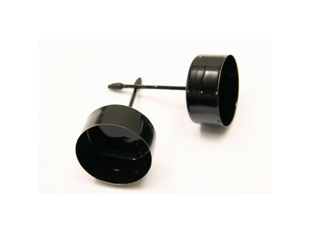 Hbx natural living theelichthouder op pin 2 stuks ø4,5xh9cm zwart