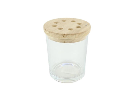 Hbx natural living vaas met schikdeksel ø9,2xh7,5cm helder