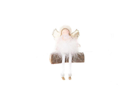 Hbx natural living deco engel ada 10.5x b5x h19cm wit goud