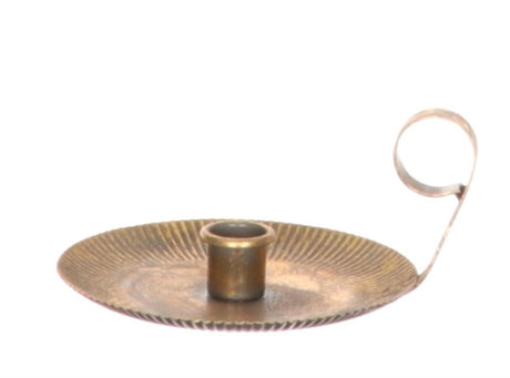 Hbx natural living kandelaar metaal goud ø19,5xh9cm