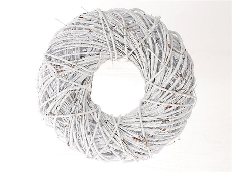 Hbx natural living krans twister dia 35cm white wash
