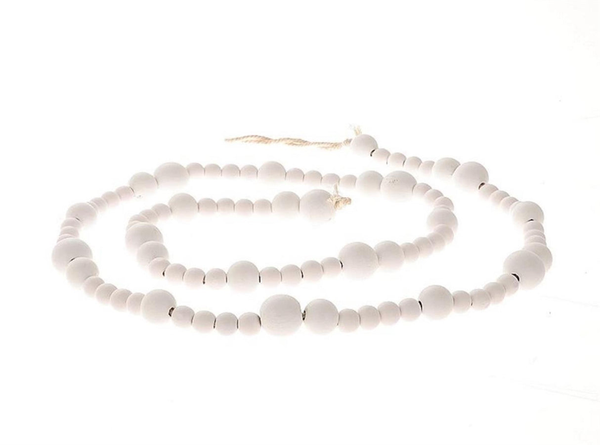 Hbx natural living deco woonketting hout l165cm wit