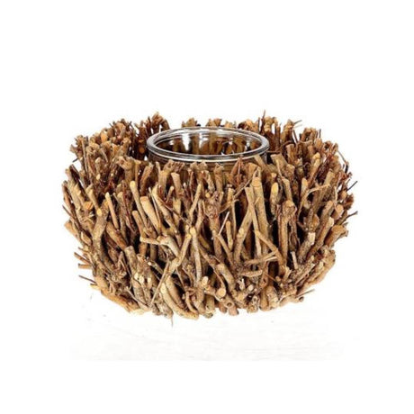 Hbx natural living theelichthouder tea branch d22h12