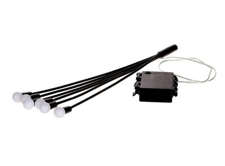Hbx natural living kerstverlichting buigzaam led firefly op stok- 2 bundels verlichting