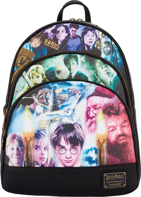 Loungefly harry potter - trilogy triple pocket rugtas - multicolours