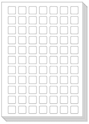 Pictogenda blanco stickervellen (25 stuks)