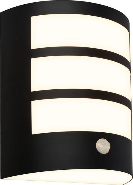 Briloner - wandlamp oplaadbaar - met bewegingssensor - led buitenverlichting - met akku - met bewegingsmelder - met schemersensor - 18 x 15 x 7 cm - zwart