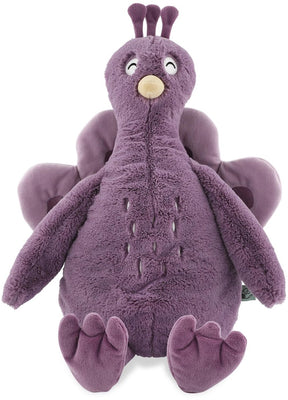 Trixie knuffeldier groot mrs. peacock – zachte knuffel van gerecycleerde materialen – 35 cm