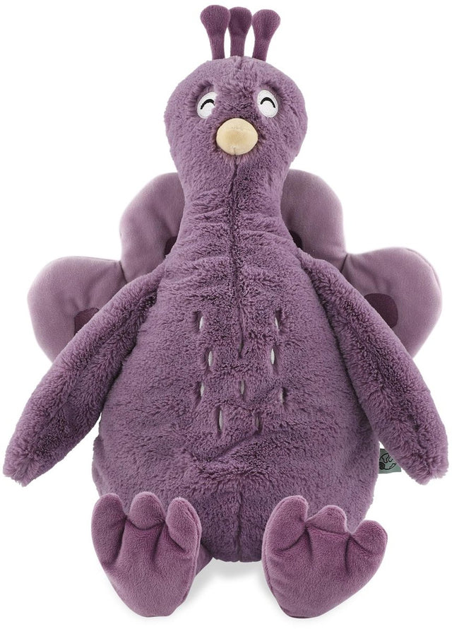 Trixie knuffeldier groot mrs. peacock – zachte knuffel van gerecycleerde materialen – 35 cm
