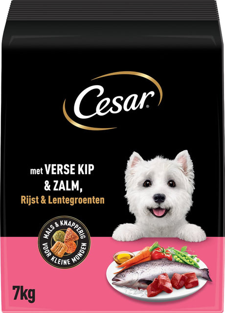Cesar hondenbrokken - adult droogvoer - verse kip zalm - 7kg
