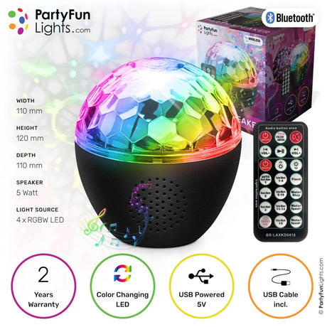 Partyfun lights partyfunlights - bluetooth party speaker starlight projector - 16 lichteffecten - afstandsbediening - projector lamp