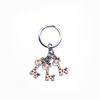 No brand sleutelhanger wildlife giraffe | 6 stuks