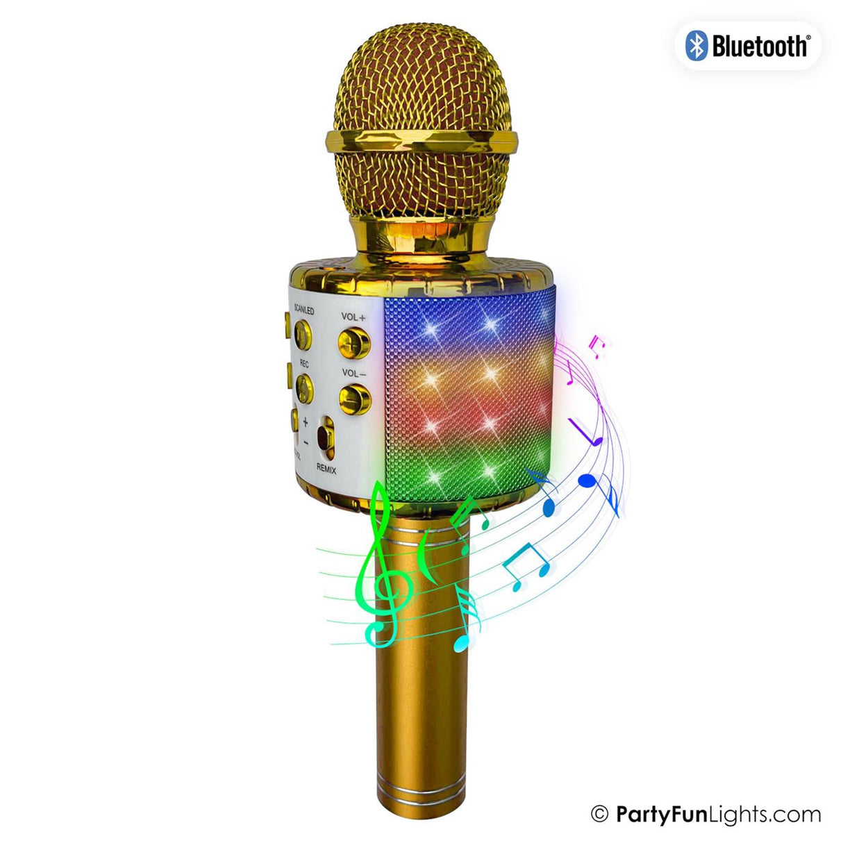 Partyfun lights karaoke mic met luidspreker 1200ma