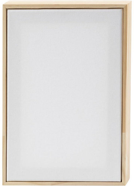 Creativ company gespannen canvas met lijst 280gr. 15,8x23,8cm - wit