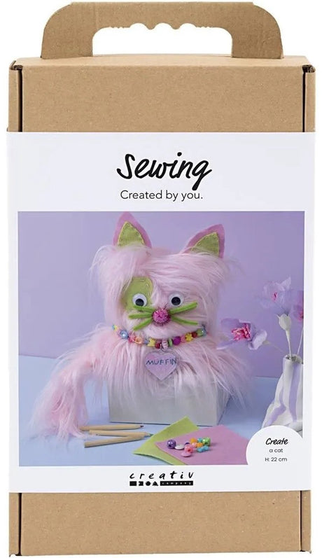 Creativ company knutselset pluche kat naaien voor kinderen.