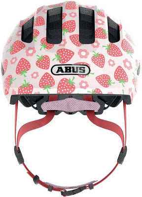 Abus fietshelm smiley 3.0 led rose strawberry m - 50-55 cm - pink - geschikt voor gebruik op kinderfietsen - 250 g m