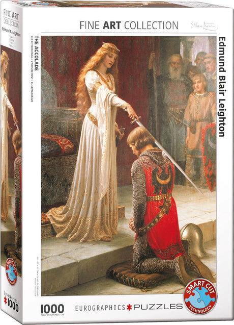 Eurographics - de ceremonie van de ridderschap [the accolade] - edmund blair leighton - 1000 stukjes 48×68cm (b×h) - fine art legpuzzel