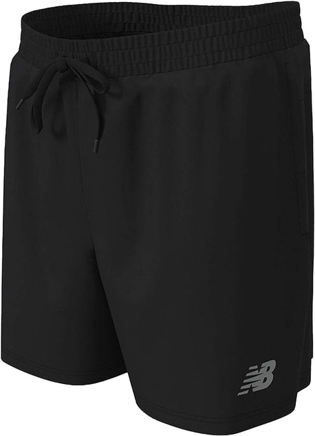 New balance sport essential short 5 heren sportbroek - black