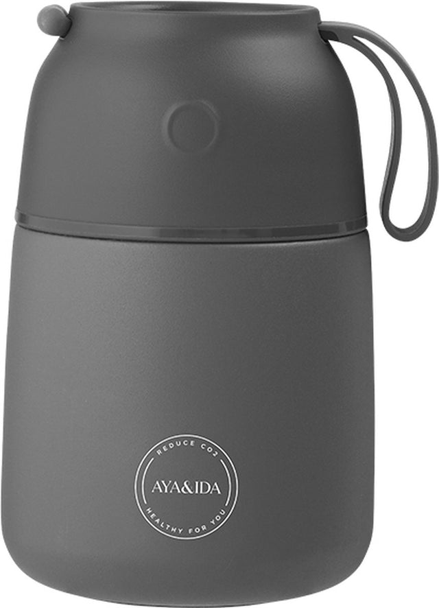 Aya ida - foodie - thermosfles - voedselcontainer - 500ml - dark grey