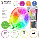 Partyfun lights partyfunlights - led strip - multi-color rgb - werkt op usb - 2 meter