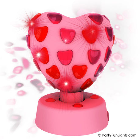 Partyfun lights party licht hart led roterend werkt op 3xaa batterij en usb
