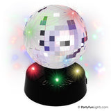 Partyfun lights partyfunlights - discolamp met spiegelbol - werkt op usb én batterijen - multi-color led - roterend