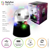 Partyfun lights tafellamp mini mirror disco led roteren