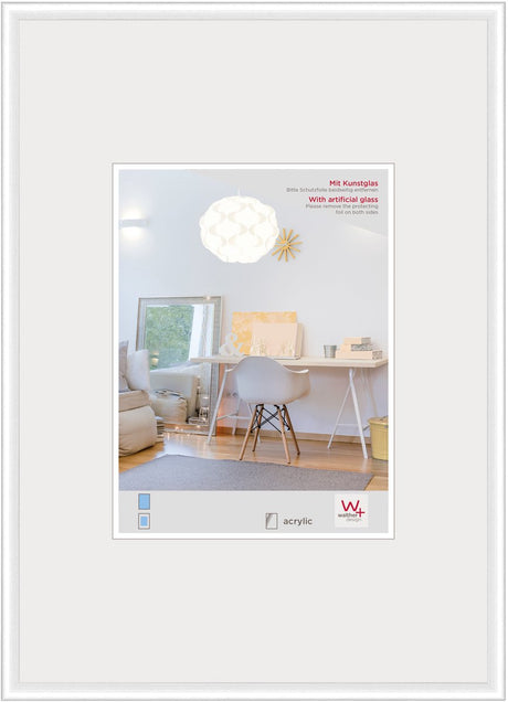 Walther new lifestyle - kunststof lijst - fotoformaat 30x40 cm - kunstglas - wit